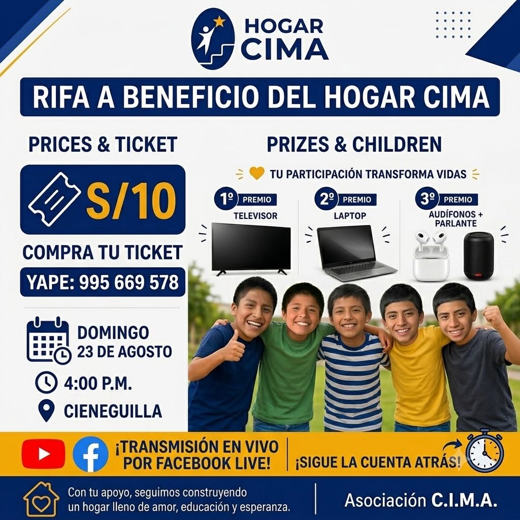 Rifa solidaria a beneficio de Hogar CIMA