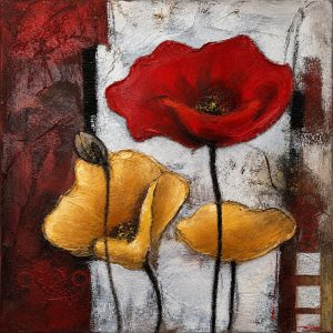Cuadro flores horizontal 60x60 cm codigo 114