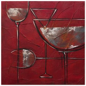 Cuadro copas horizontal 60x60 cm codigo 116