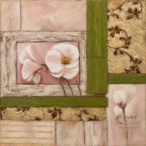 Cuadro flores horizontal 60x60 cm codigo 131