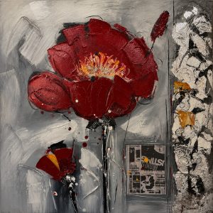 Cuadro flores horizontal 60x60 cm codigo 135