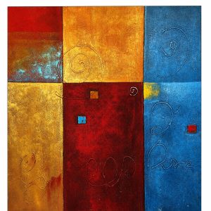 Cuadro abstracto horizontal 100x100 cm codigo 15