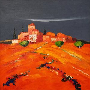 Cuadro casas horizontal 60x60 cm codigo 167-169