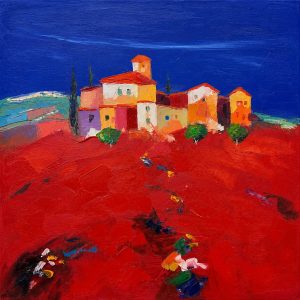 Cuadro casas horizontal 60x60 cm codigo 187-191