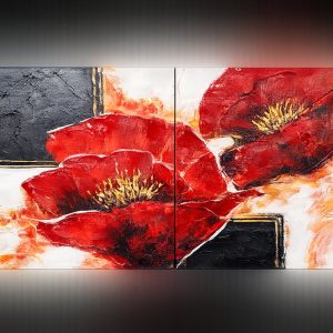 Cuadro flores horizontal 60x60 cm codigo 209-213