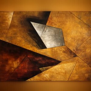Cuadro abstrato amarillo horizontal 200x150 cm codigo 220