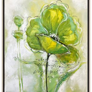 Cuadro flor verde vertical 50x70 cm codigo 24