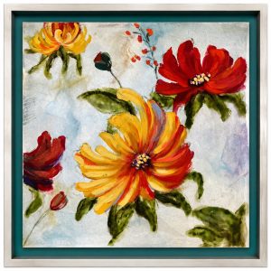 Cuadro flores horizontal 70x70 cm codigo 28