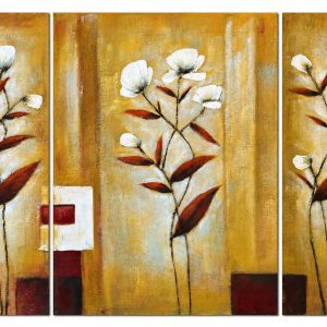 Cuadro flores vertical 30-60-30x80 cm codigo 53