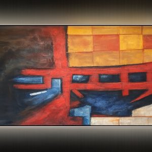 Cuadro abstracto horizontal 205x105 cm codigo 61