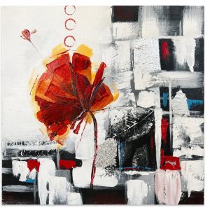 Cuadro abs- flores horizontal 60x60 cm codigo 73